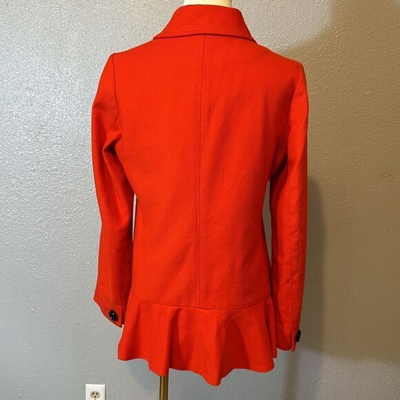 Kate Spade New York women’s red peplum ruffle peacoat size 6 - Picture 3 of 10